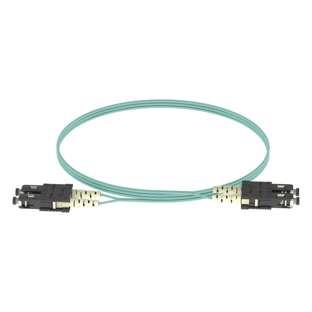 Jumper de Fibra Optica Multimodo 50/125 OM3, SC-SC Duplex, OFNR (Riser), Color Aqua, 3 Metros (9.84 Pies) – vista 2