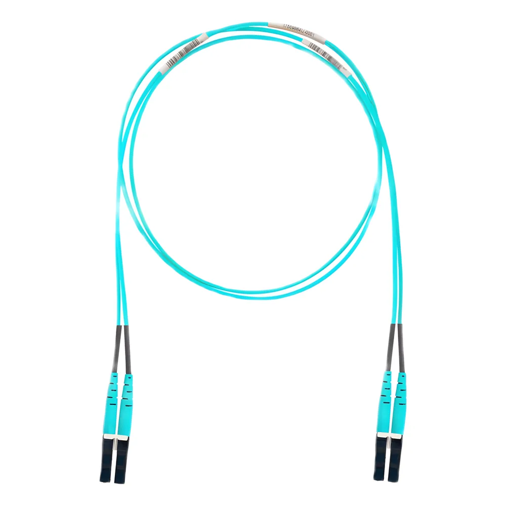 Jumper de Fibra Optica Multimodo 50/125 OM4, LC-LC Duplex, OFNR (Riser), Color Aqua, 25 Metros – vista 2
