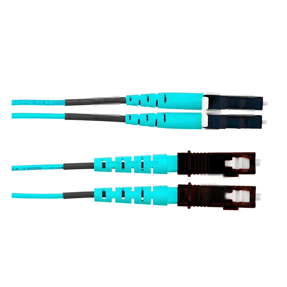 Jumper de Fibra Optica Multimodo 50/125 OM4, LC-SC Duplex, OFNR (Riser), Color Aqua, 5 Metros (16.40 Pies) – vista 2