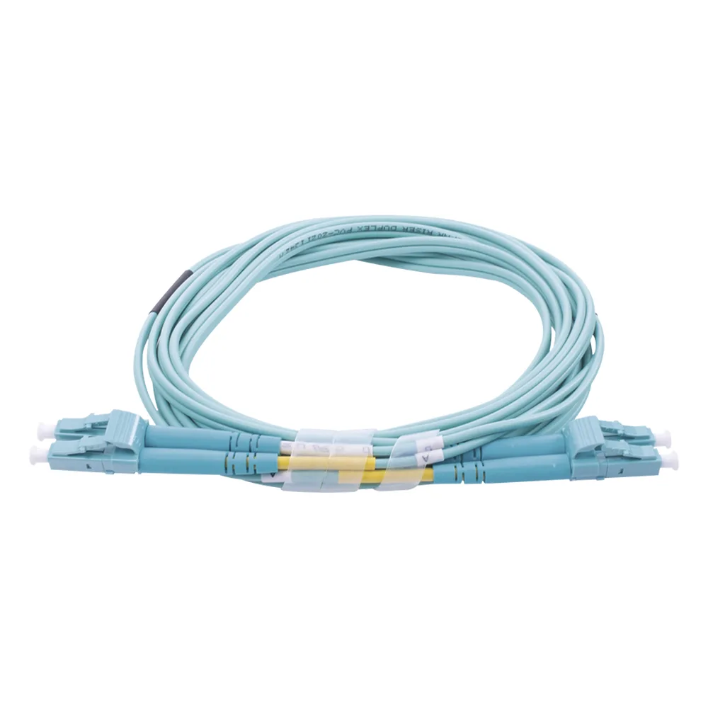 Jumper de Fibra Óptica Multimodo OM4 50/125 LC-LC OFNR (Riser), 2.0 mm, Dúplex, Aqua, 3 Metros (9.84 Pies) – vista 2