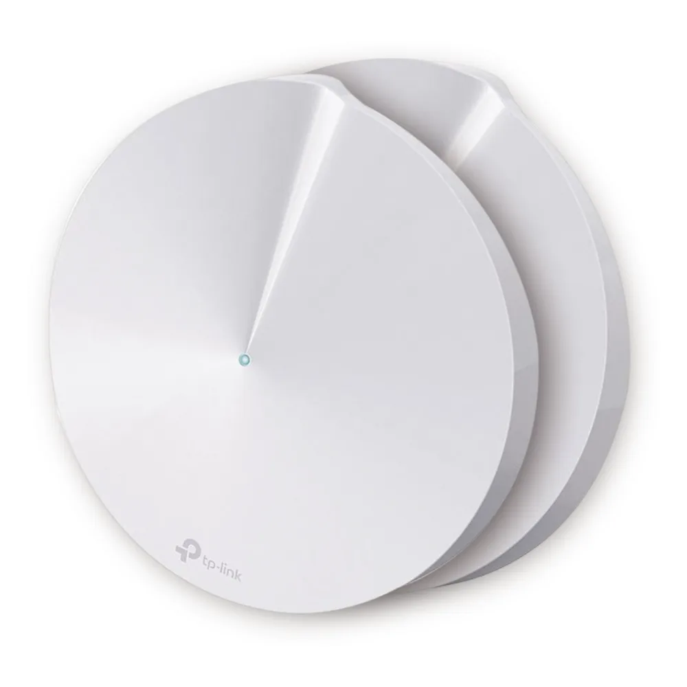 Kit 2 Routers Inalámbricos MESH Interior para Hogar / Doble Banda Wi-Fi 5 AC1300 Mbps / 2 Puerto Gigabit WAN/LAN / 4 Antenas Internas / Administración Mediante la App Deco (iOS, Android) / Protección HomeCare