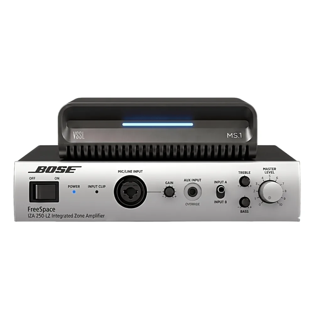 KIT Amplificador IZA250LZ y Streamer de Audio Modular MS.1 | PoE + USB-C | HDMI eARC + Óptica + RCA | Bluetooth LE Audio | WiFi | Control4-Crestron-Elan-RTI-URC-Savant-Lutron | AirPlay2-GoogleCast-SpotifyConnect