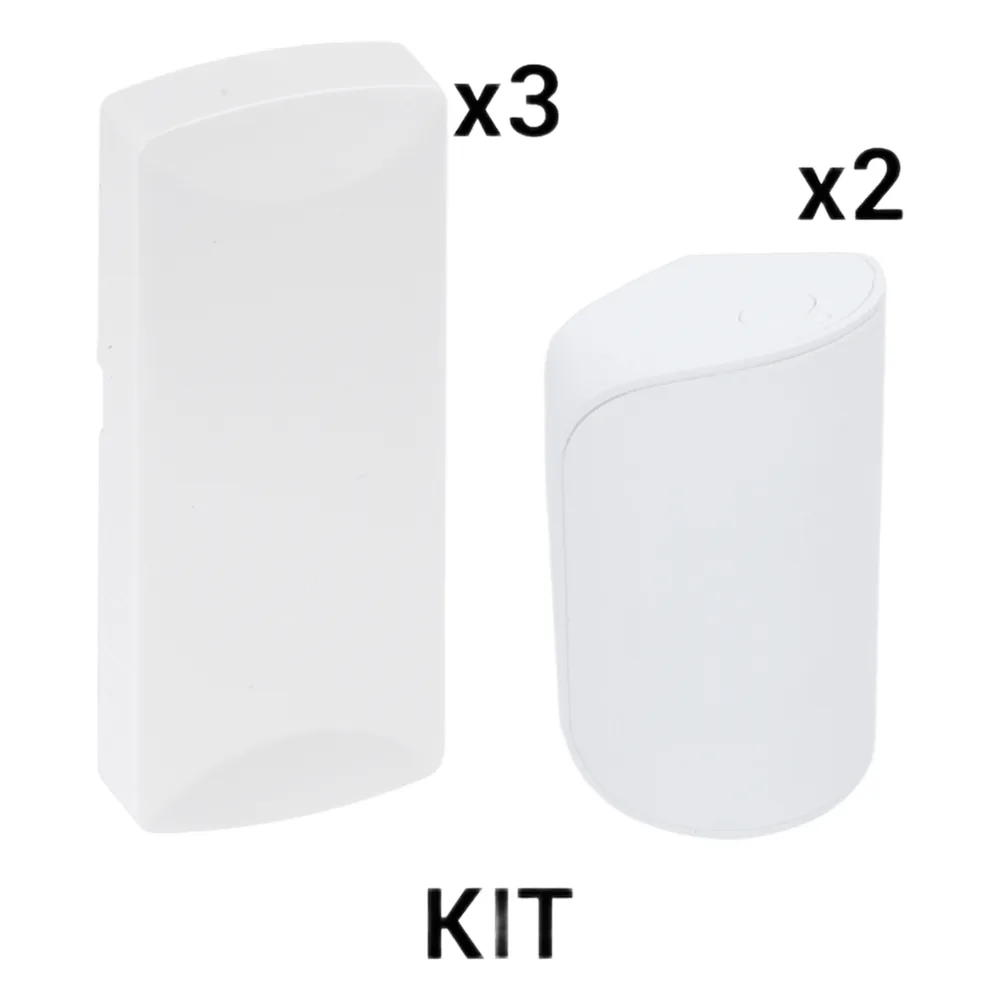 KIT Básico Sensores Inalámbricos - Incluye 3 Contactos Magnéticos y 2 PIR - Compatibles con Honeywell y PRO4GEN2