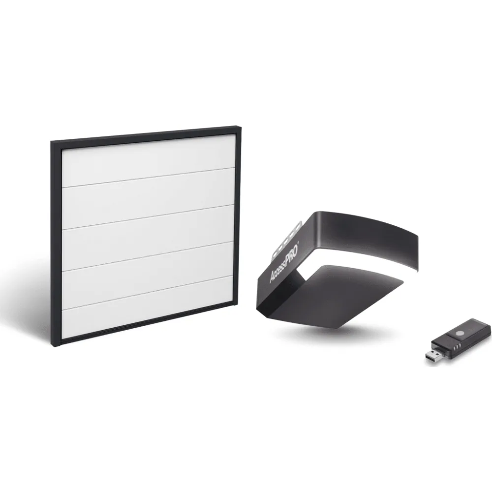 KIT COMPLETO Incluye /Puerta D/ Garage / APDOOR 20x8 Pies / Imitacion madera / Insulada / Interfase ACCESSWIFI / Motor FS1000M / 1/2HP / Fuerte/Silencioso/Luz LED/Motor DC .