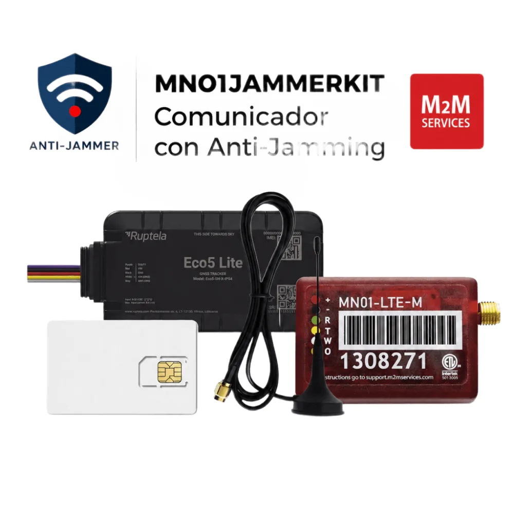 KIT comunicador MN01LTEM + ECO5LITE + SIM500MB2Y / Detección de JAMMER