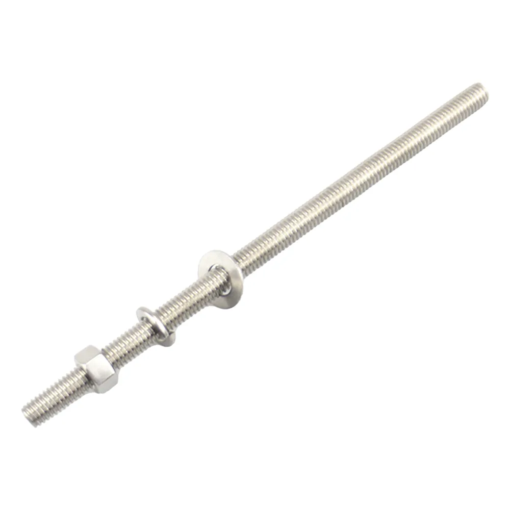 Kit de 10 Varillas Roscadas de 3/8 x 9.5 in, con Arandelas Planas, Arandelas de Seguridad y Tuercas.