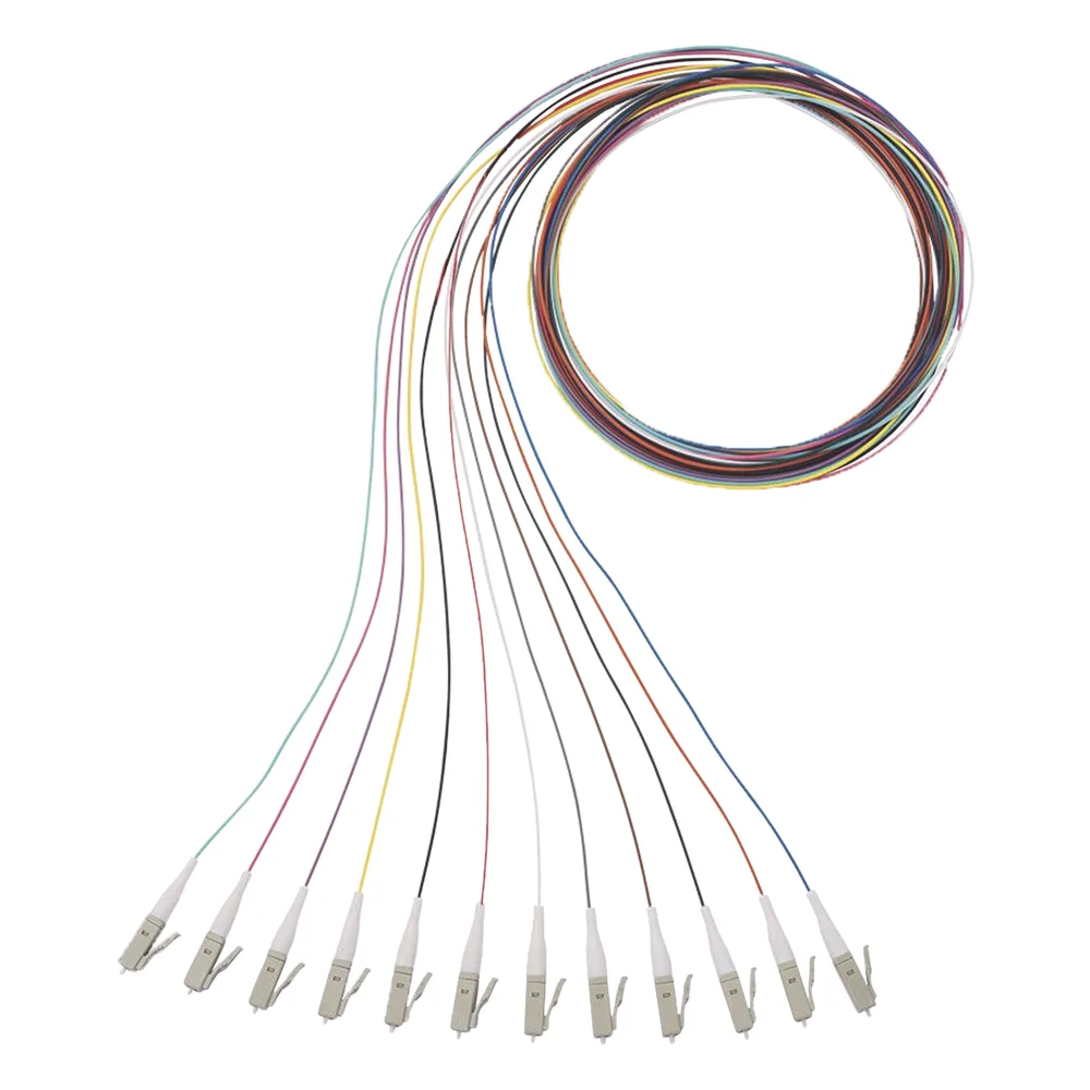 Kit de 12 Pigtails con Conector LC, Multimodo 50/125 OM3, 900um, de 1 Metro (3.28 Pies)
