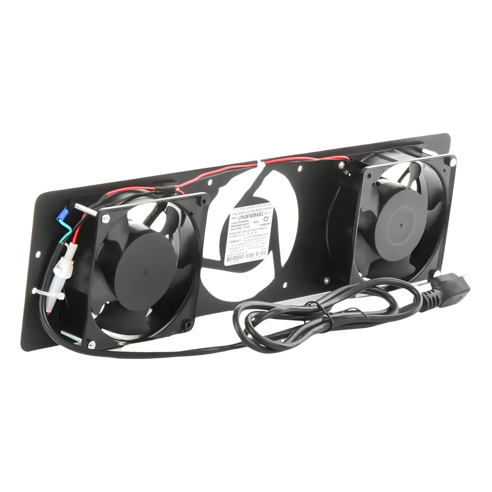 Kit de 2 Ventiladores 110 Vca (12 x 12 cm) con Clavija para Gabinete de Piso – vista 4
