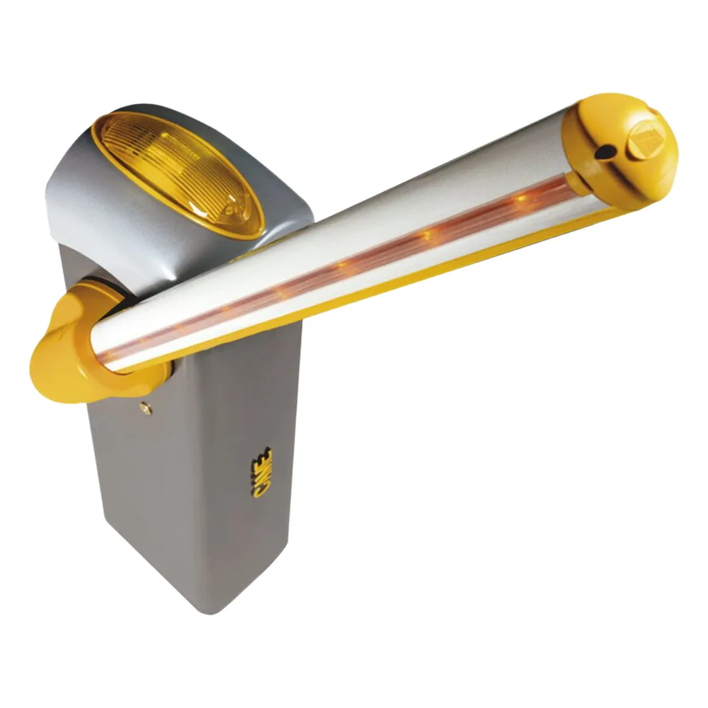 Kit de barrera GARD 4 con mástil Italiano / Izquierda y derecha configurable en campo / Incluye Iluminación LED Rojo/Verde / Pluma de 3.75 m / Cúpula con iluminación LED / Resorte Rojo CAME