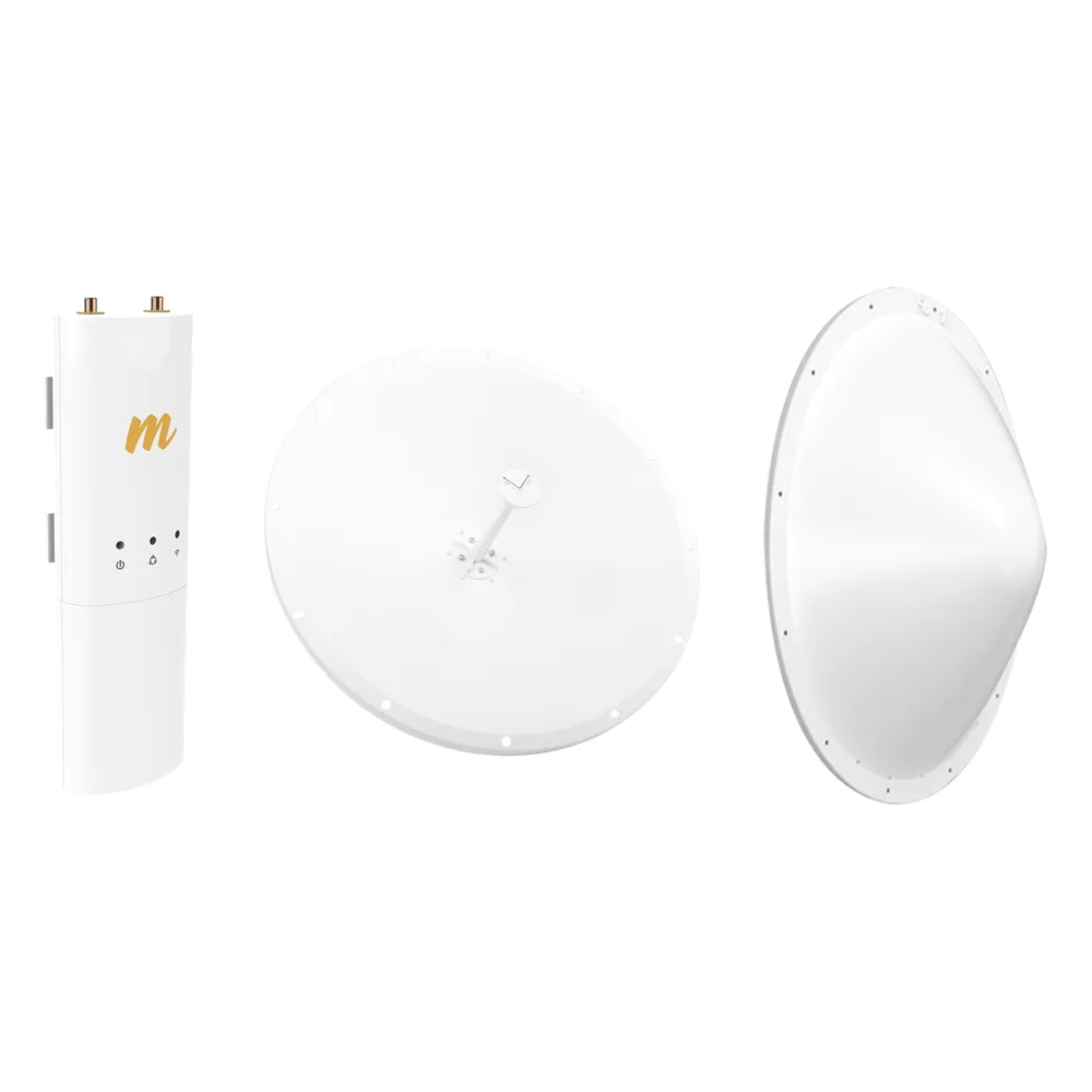 Kit de radio C5C con Antena de 28dBi, Frecuencia (4.9-6.5 GHz), para hasta 20 km, Radomo, PoE y Jumpers Incluidos
