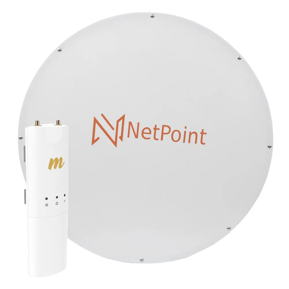 Kit de radio C5C con antena NPX1GEN3 de 30 dBi , Frecuencia (4.9-6.2 GHz), incluye jumper, PoE y cable de alimentación, ideal para distancias de hasta 30km