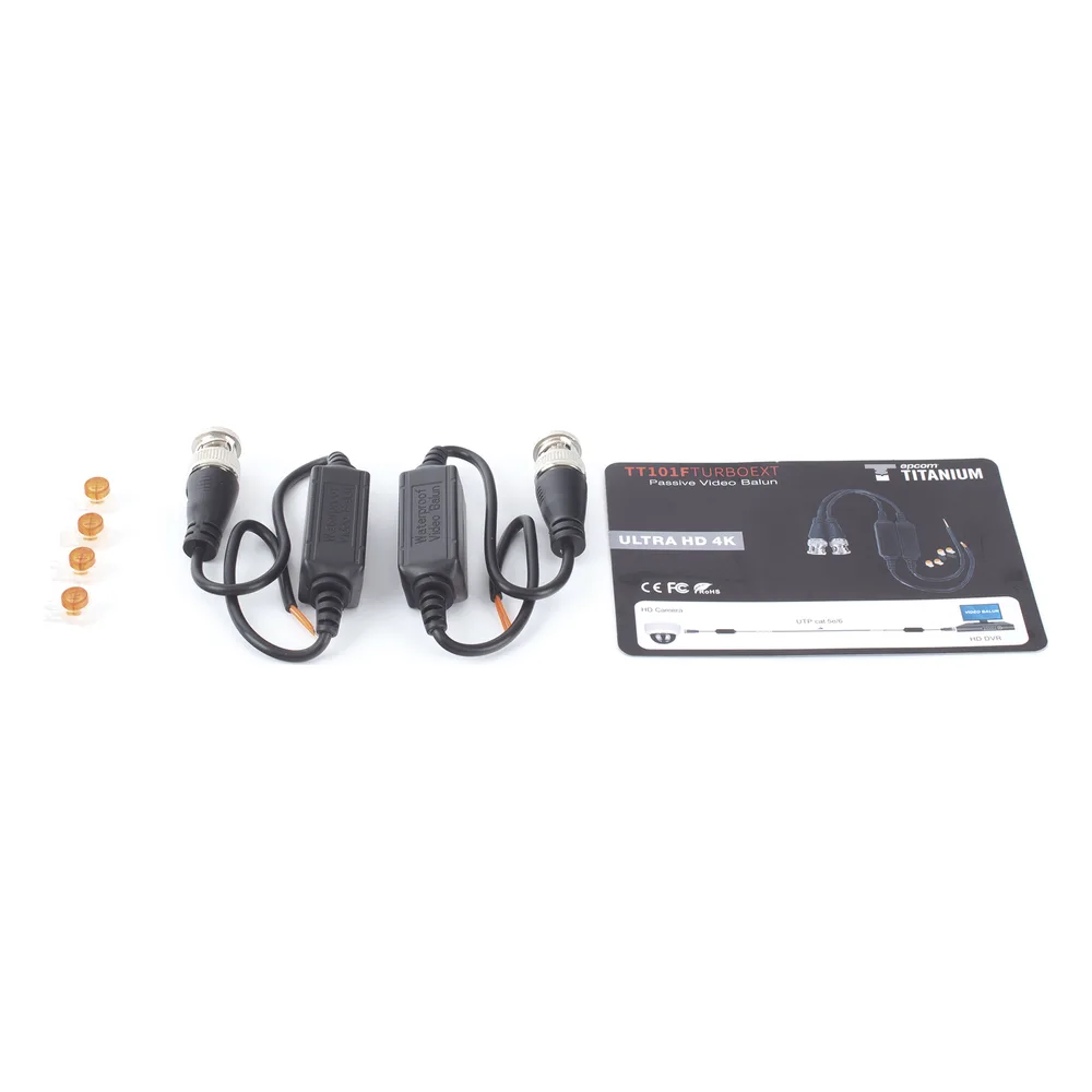 Kit de Transceptores (Baluns) para EXTERIOR TurboHD Hasta 4K HD-TVI / HD-CVI / AHD / CVBS / COAXITRON / AUDIO POR COAXITRON  / Menu OSD / CONECTORES 100% COBRE / Con Cable RF Blindado. Distancia de hasta 200 m en 4K. Calidad PREMIUM – vista 6