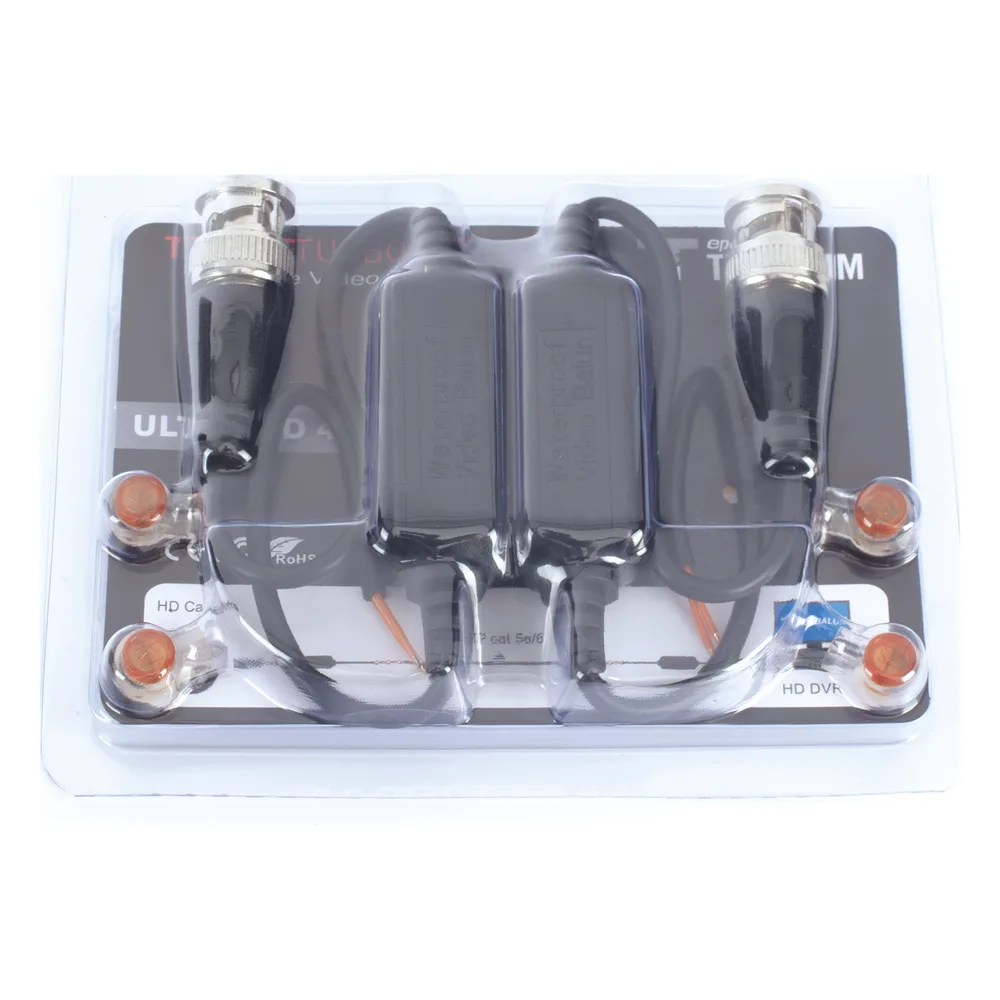 Kit de Transceptores (Baluns) para EXTERIOR TurboHD Hasta 4K HD-TVI / HD-CVI / AHD / CVBS / COAXITRON / AUDIO POR COAXITRON  / Menu OSD / CONECTORES 100% COBRE / Con Cable RF Blindado. Distancia de hasta 200 m en 4K. Calidad PREMIUM – vista 8