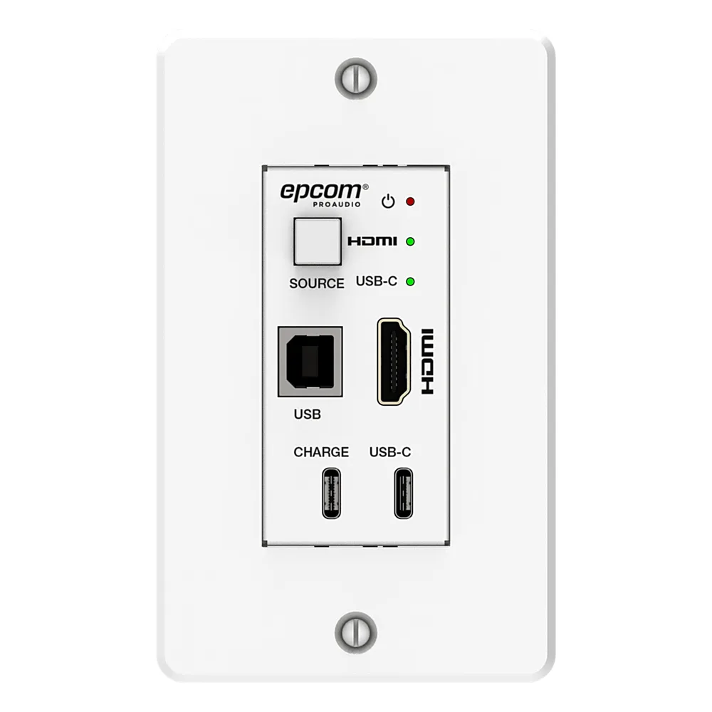 Kit Extensor HDBaseT | 4K@60Hz | 100m Cat6/6a/7 | Placa de Pared USB-C/HDMI | KVM y PoE – vista 5
