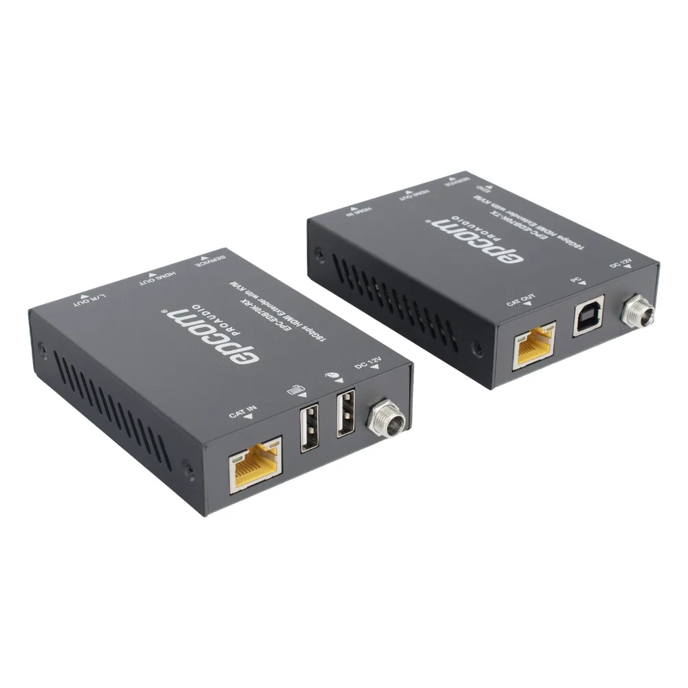 Kit Extensor HDMI con KVM | 70m | 4K2K@60Hz | 4:4:4 |  HDMI2.0b y HDCP 2.2 | Salida de Audio 3.5mm | Admite PoC | Admite USB 1.1 – vista 7