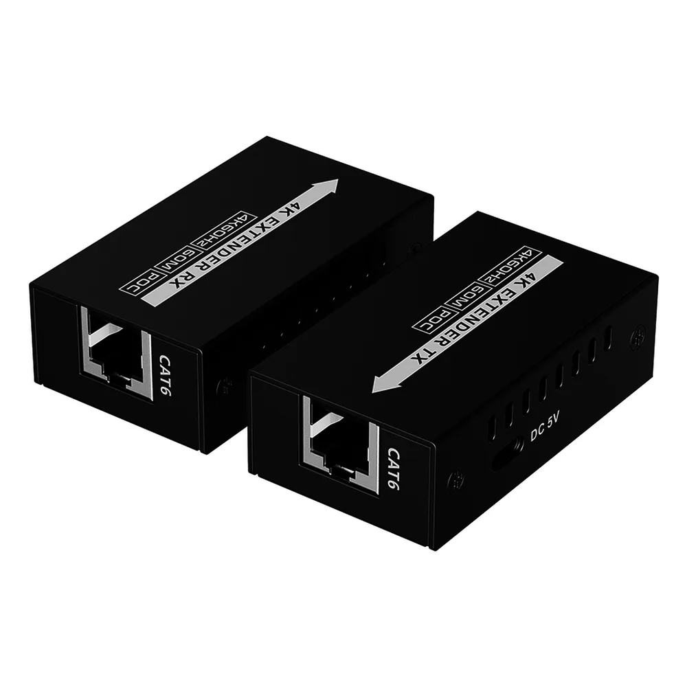 Kit extensor HDMI de tamaño mini | 4K60Hz a  60 metros | Solo requiere alimentación TX |  Sobre CAT6/CAT6A/CAT7 | – vista 3