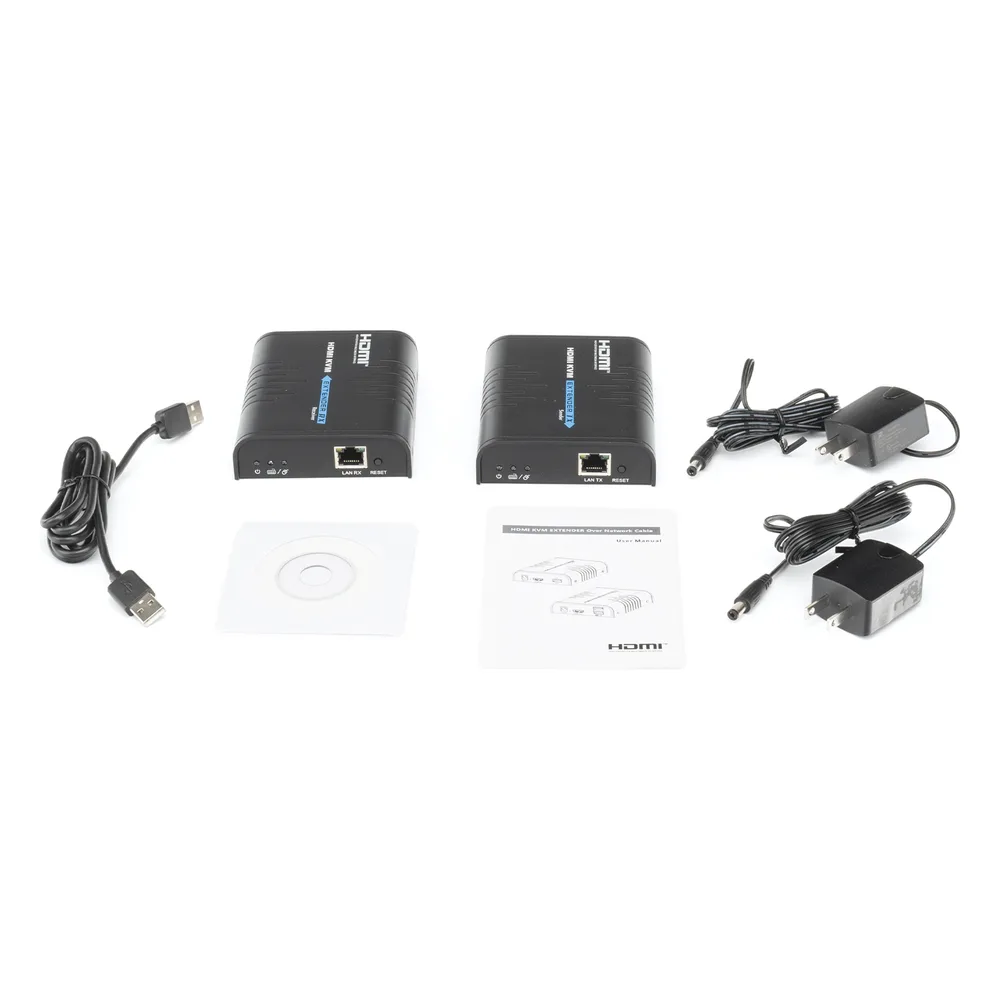 Kit extensor KVM (HDMI y USB) hasta 120 metros / Resolución 1080P @ 60 Hz/ Soporta Cables de red STP y UTP CAT5/5E/6 /  HDMI 1.3 / HDCP 1.2 / PCM / Transmite el Video, Mouse, Teclado y Controla tu DVR vía USB a distancia – vista 6