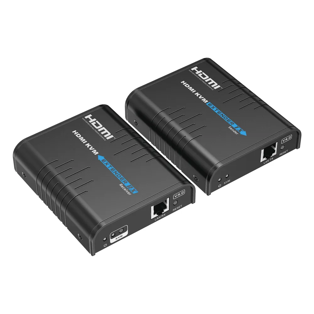 Kit extensor KVM (HDMI y USB) hasta 120 metros | Resolución 1080P @ 60 Hz | Soporta STP y UTP CAT6 | Soporta Switch Gigabit para control KVM múltiple | Soporta hasta 253 receptores | Transmite el Video y Controla tu DVR vía USB – vista 3