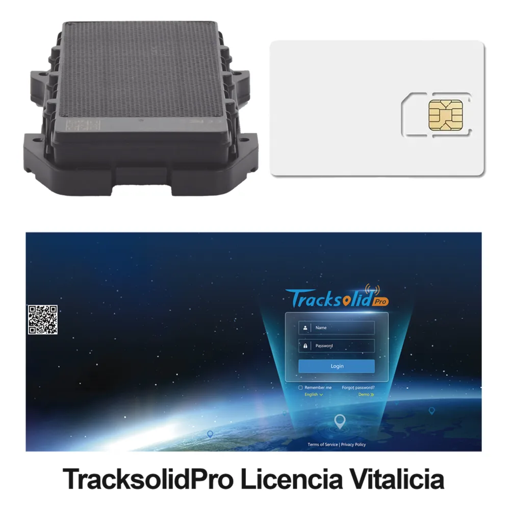 KIT Localizador 4G con carga solar / Semiautónomo / Rastreo de contenedores / Cajas de tráiler / Alarma de sabotaje audible / Incluye Licencia vitalicia VTSCX y SIM de datos SIM500MB2Y