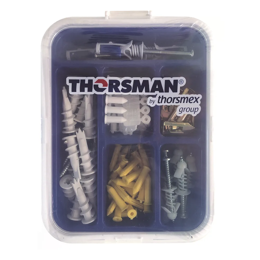 Kit para Sistemas de Fijación en Yeso, Muros Falsos, Tabique hueco, Uso en interiores (91 piezas)