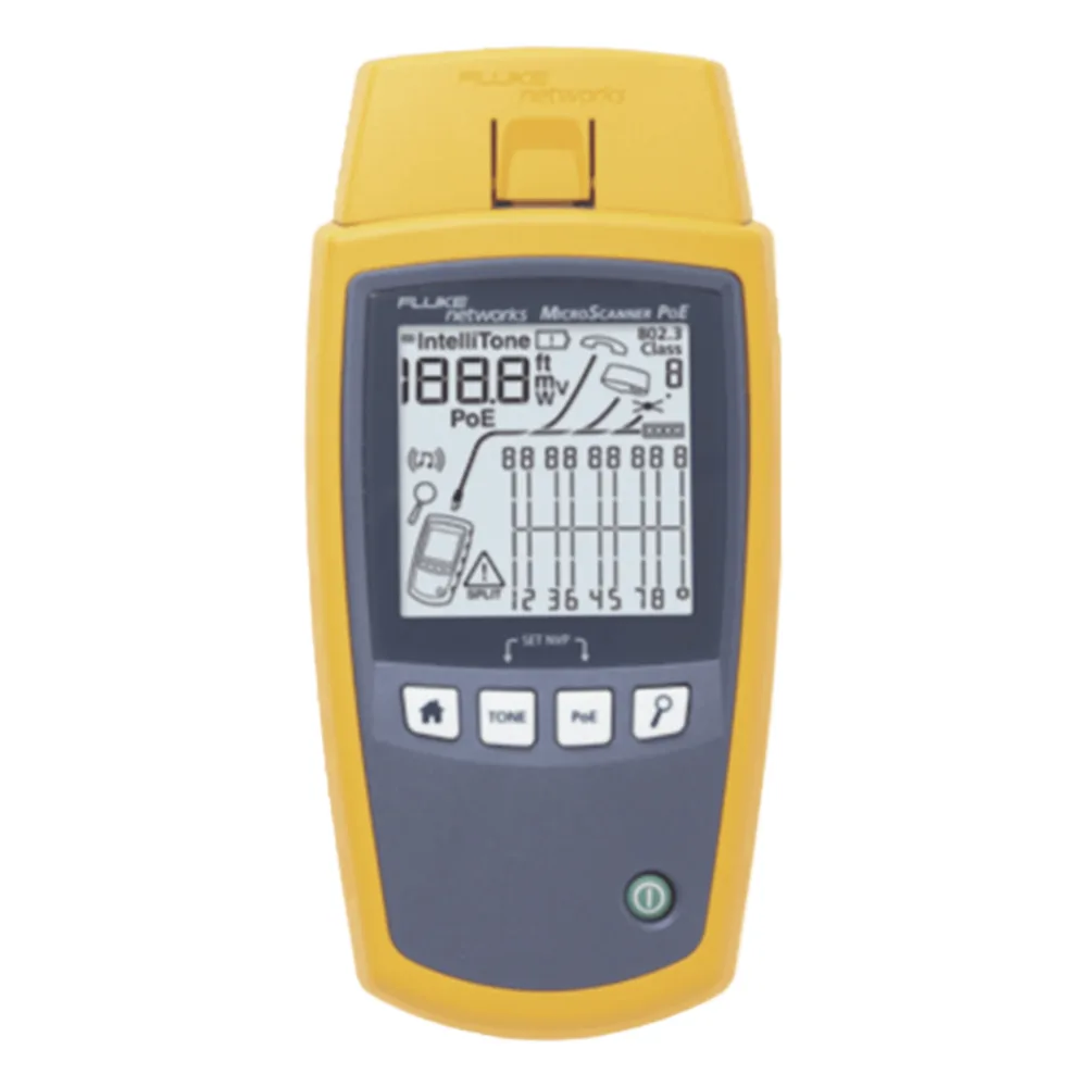 Kit Profesional de Verificador de Red MicroScanner PoE, para Comprobación de Redes de Voz, Datos, Video y PoE 802.3af, at, bt y UPOE, con Pantalla LCD Retroiluminada – vista 2
