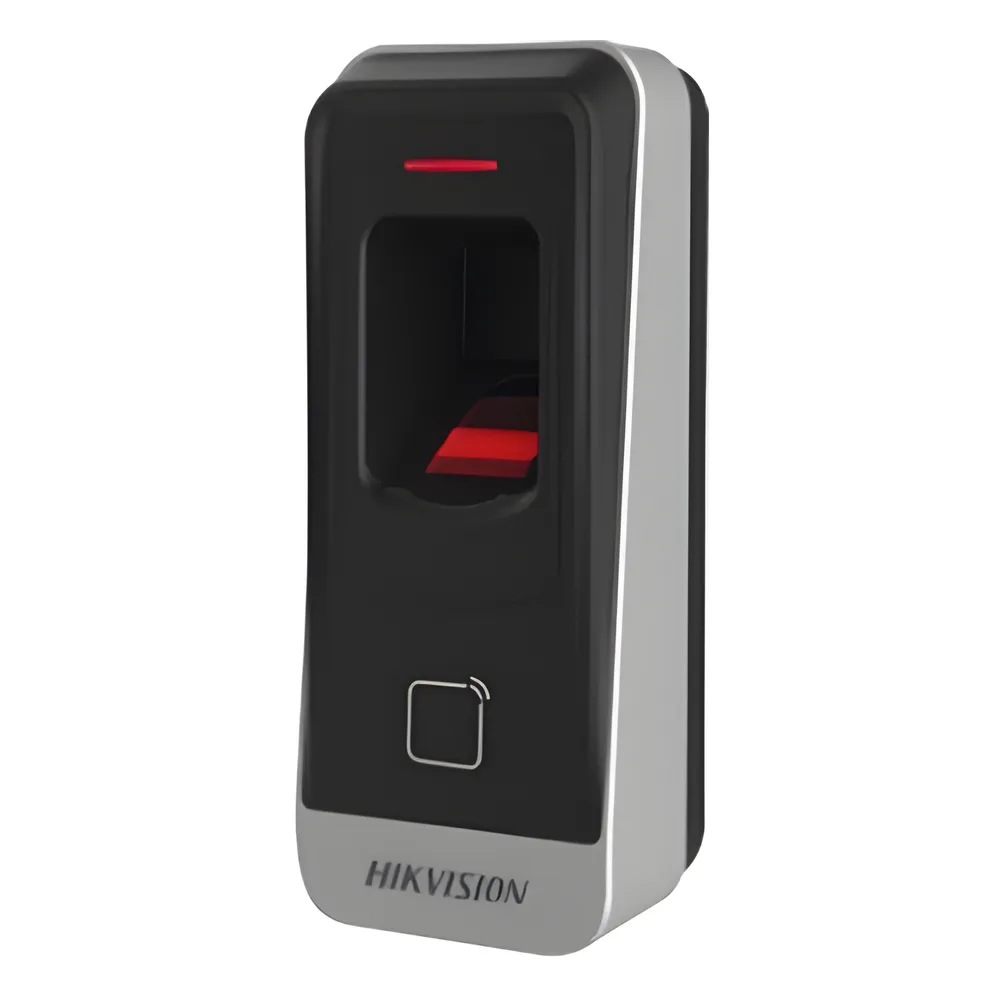 Lector esclavo MIFARE IP65 / Huella Digital / Lector de Tarjetas de Proximidad MiFare / RS-485 / Interior y Exterior / Requiere Panel de Control de Acceso Serie DS-K26 y DS-K27