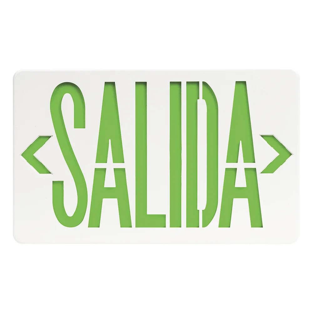 Letrero LED de Emergencia SALIDA / Voltaje Dual 120/240 VAC / Montaje Universal / Batería Ni-Cd Incluida