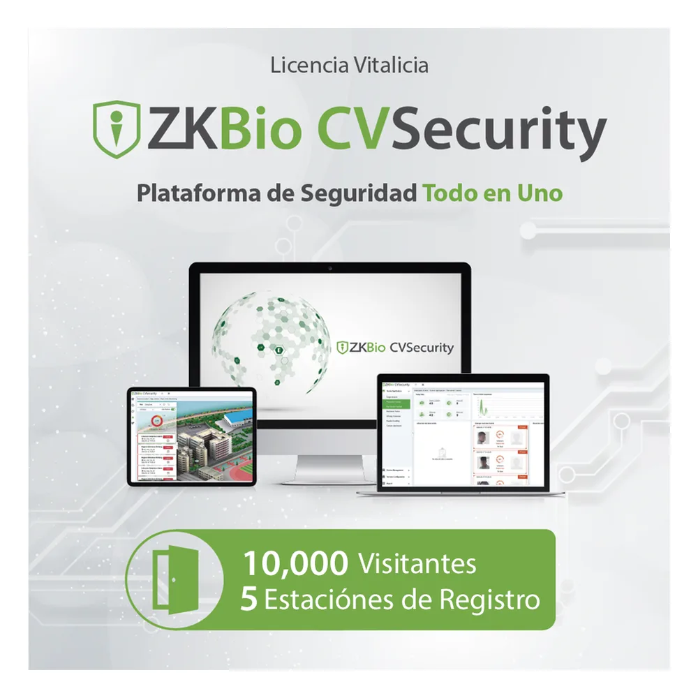 Licencia para ZKBio CVsecurity permite la gestion de 10 mil visitantes y 5 estaciones de registro