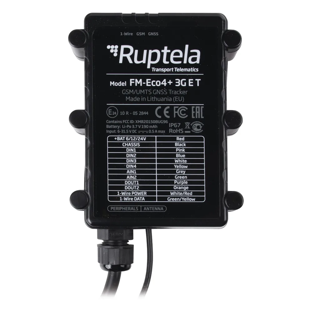Localizador vehicular 3G / Antena Satelital Externa / Contra agua y polvo IP67 / RFID / Apagado de motor a distancia / Anti Jammer
