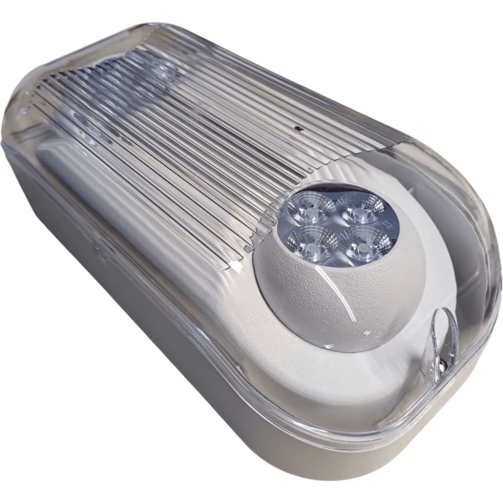 Luminaria de Emergencia LED Impermeable / Versión CL para Clima Frío (-20°C) / Montaje Pared y Techo / 630 lm – vista 2