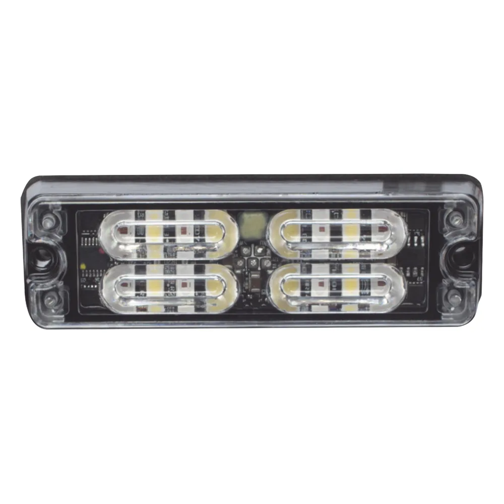 Luz Auxiliar de 16 LED, Rojo/Blanco, Lente Transparente