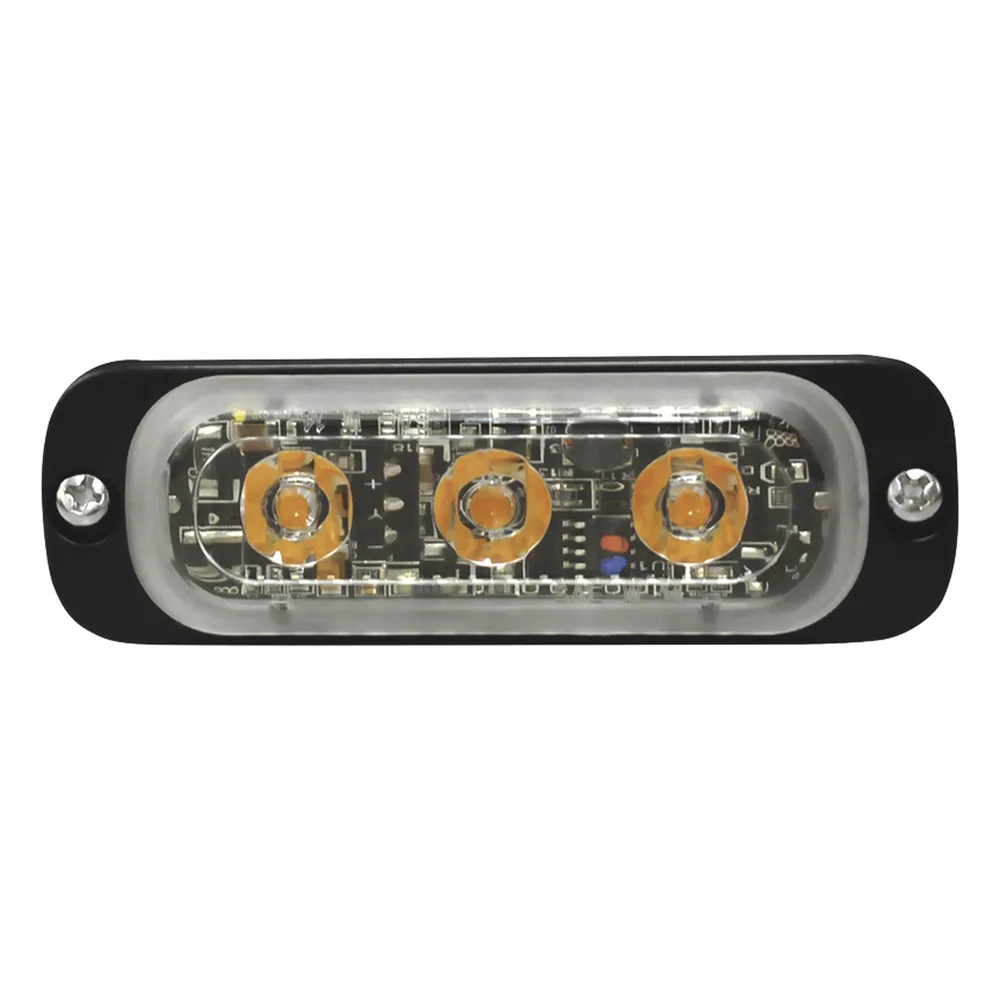 Luz Auxiliar de 3 LED, Ambar, Lente Transparente, SAE – vista 2