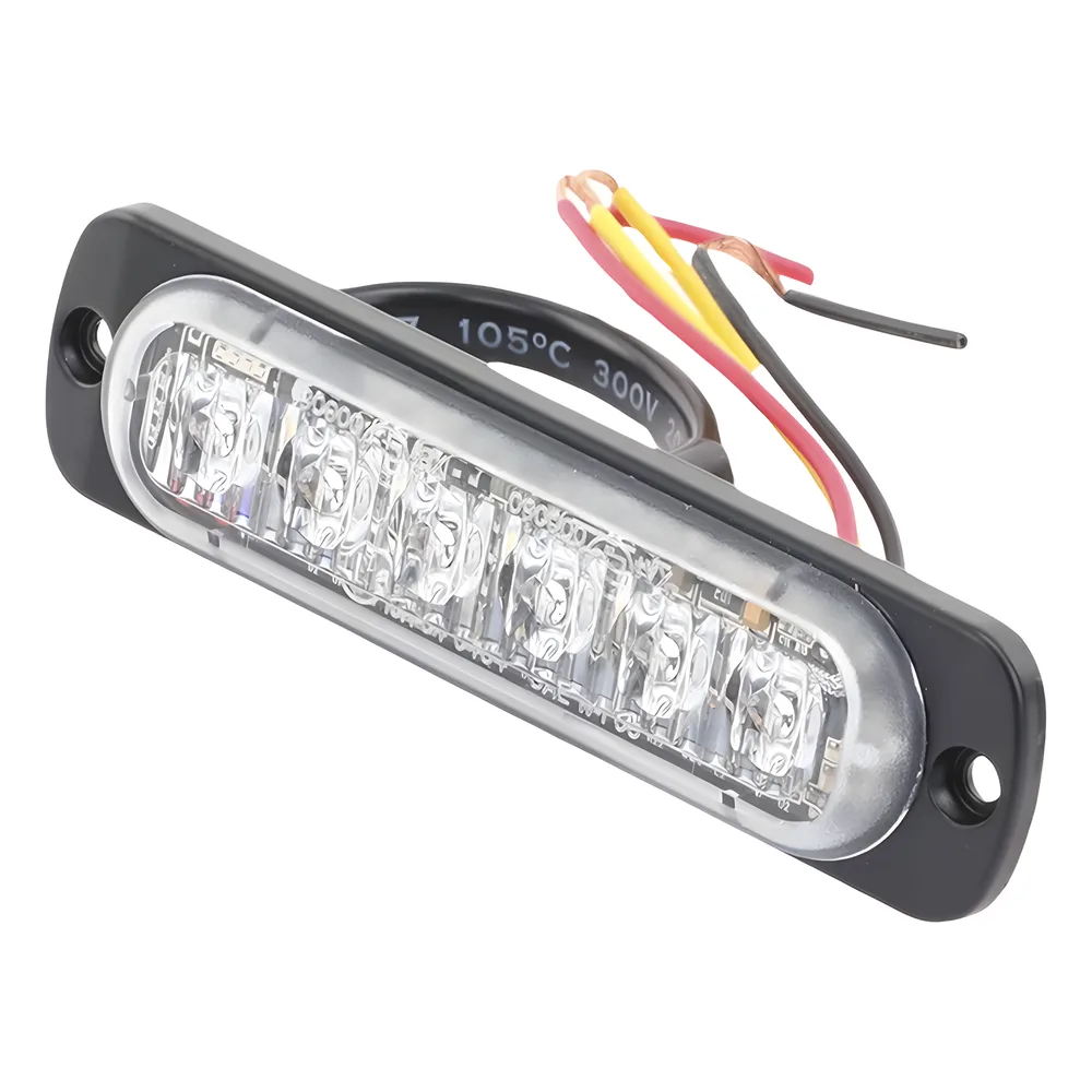 Luz Auxiliar de 6 LED, Ambar, Lente Transparente, SAE – vista 8