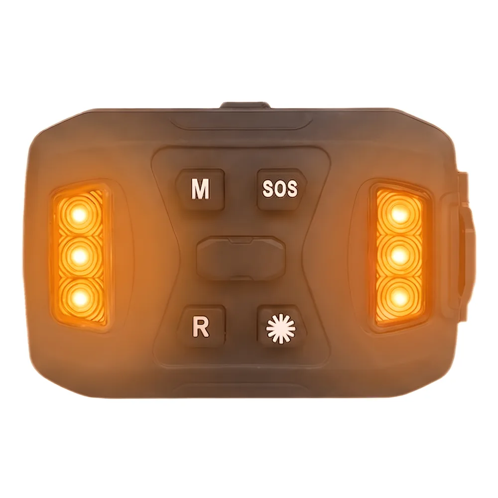 Luz Auxiliar Recargable, 26 LEDs, Rojo/Azul/Blanco, Incluye Clip y Base Magnética – vista 3