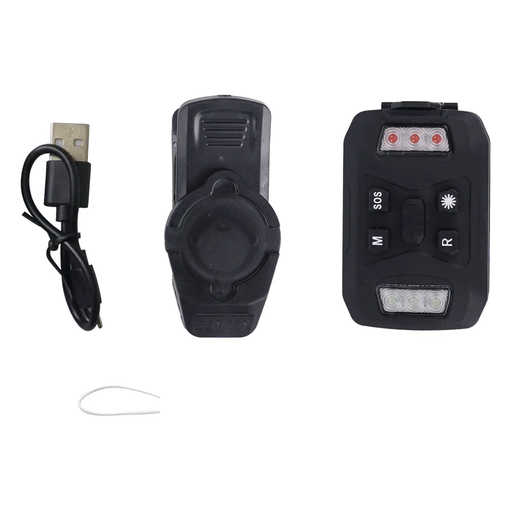 Luz Auxiliar Recargable, 26 LEDs, Rojo/Azul/Blanco, Incluye Clip y Base Magnética – vista 4