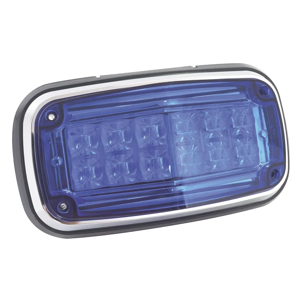 Luz de advertencia 8 X 4", Color Azul, IP67, SAE, Ideal para Ambulancias – vista 5