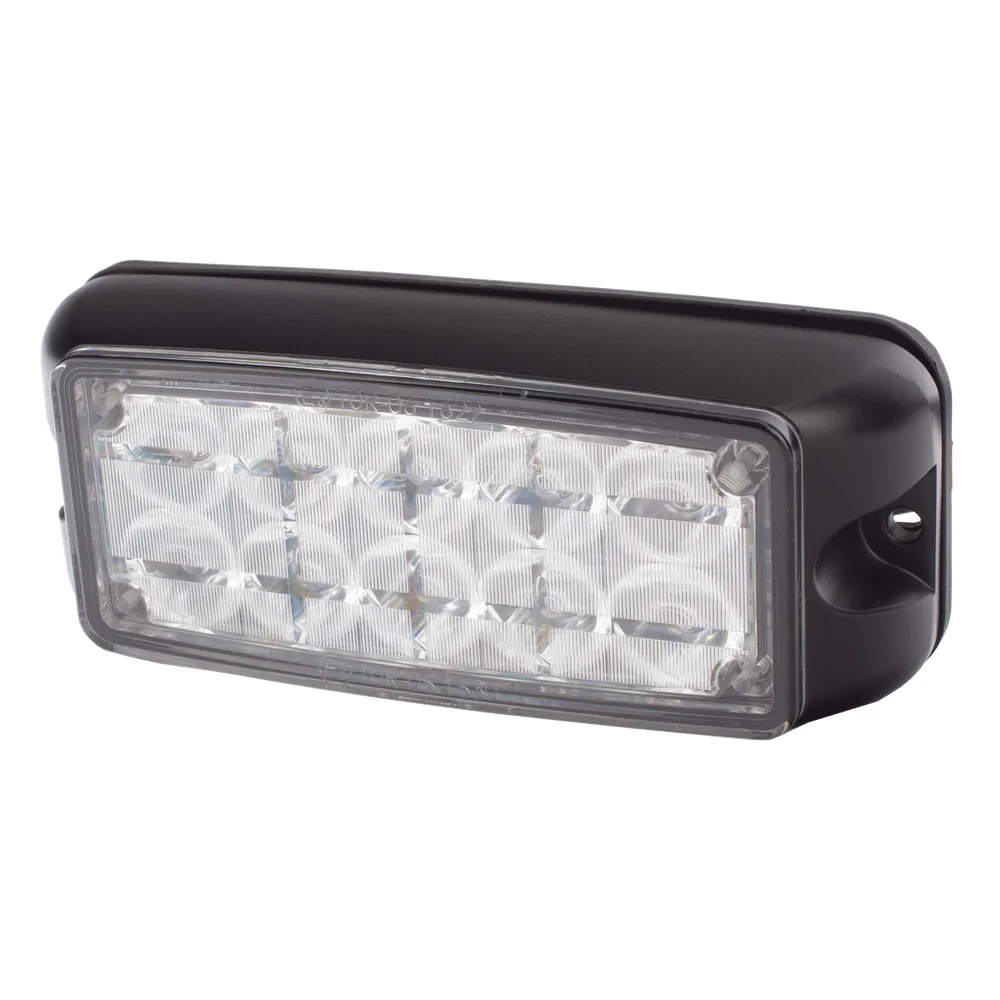 Luz de Advertencia de 10 LED, Rojo/Azul, 5x2 Pulgadas, Lente Transparente, Bisel Negro – vista 6