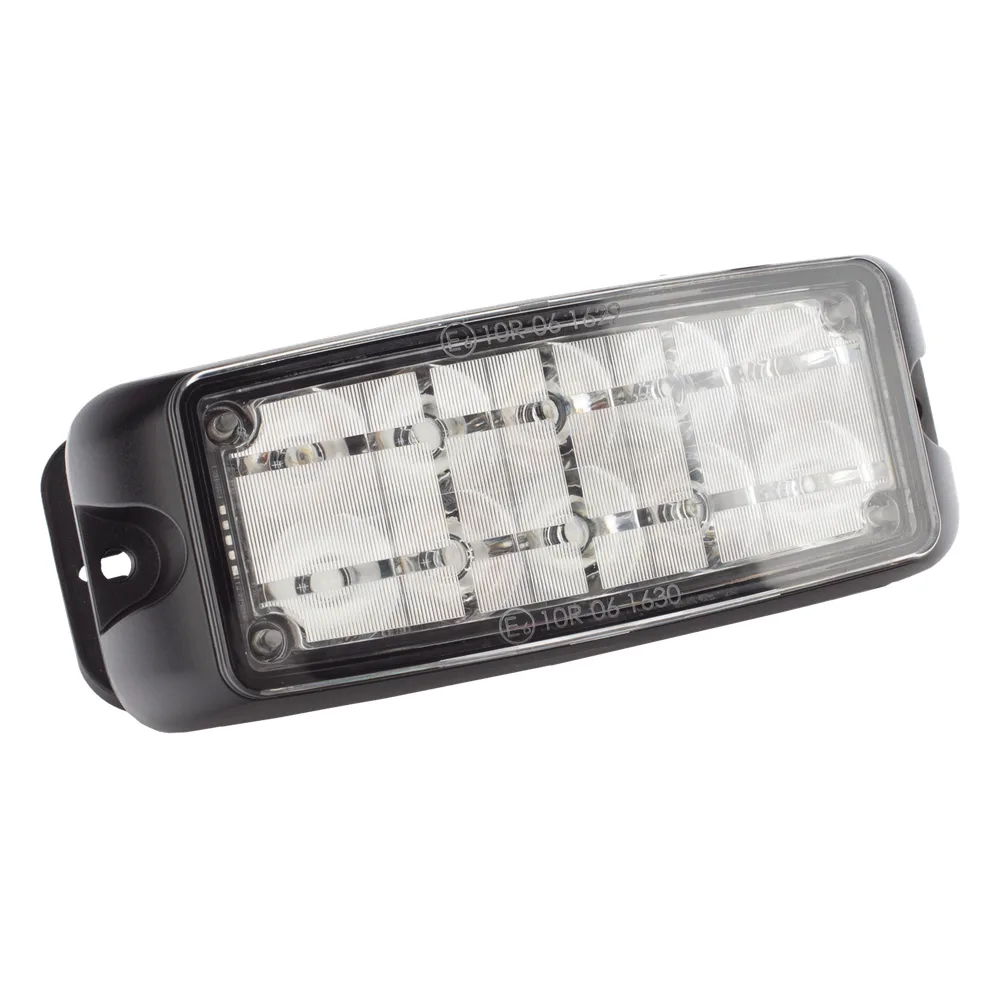 Luz de Advertencia de 10 LED, Rojo/Azul, 5x2 Pulgadas, Lente Transparente, Bisel Negro – vista 8