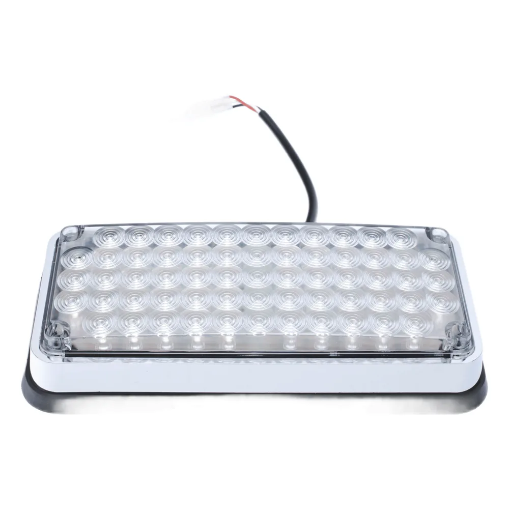 Luz de Advertencia de 7X3", Bicolor Rojo/Claro, Ideal para Ambulancias