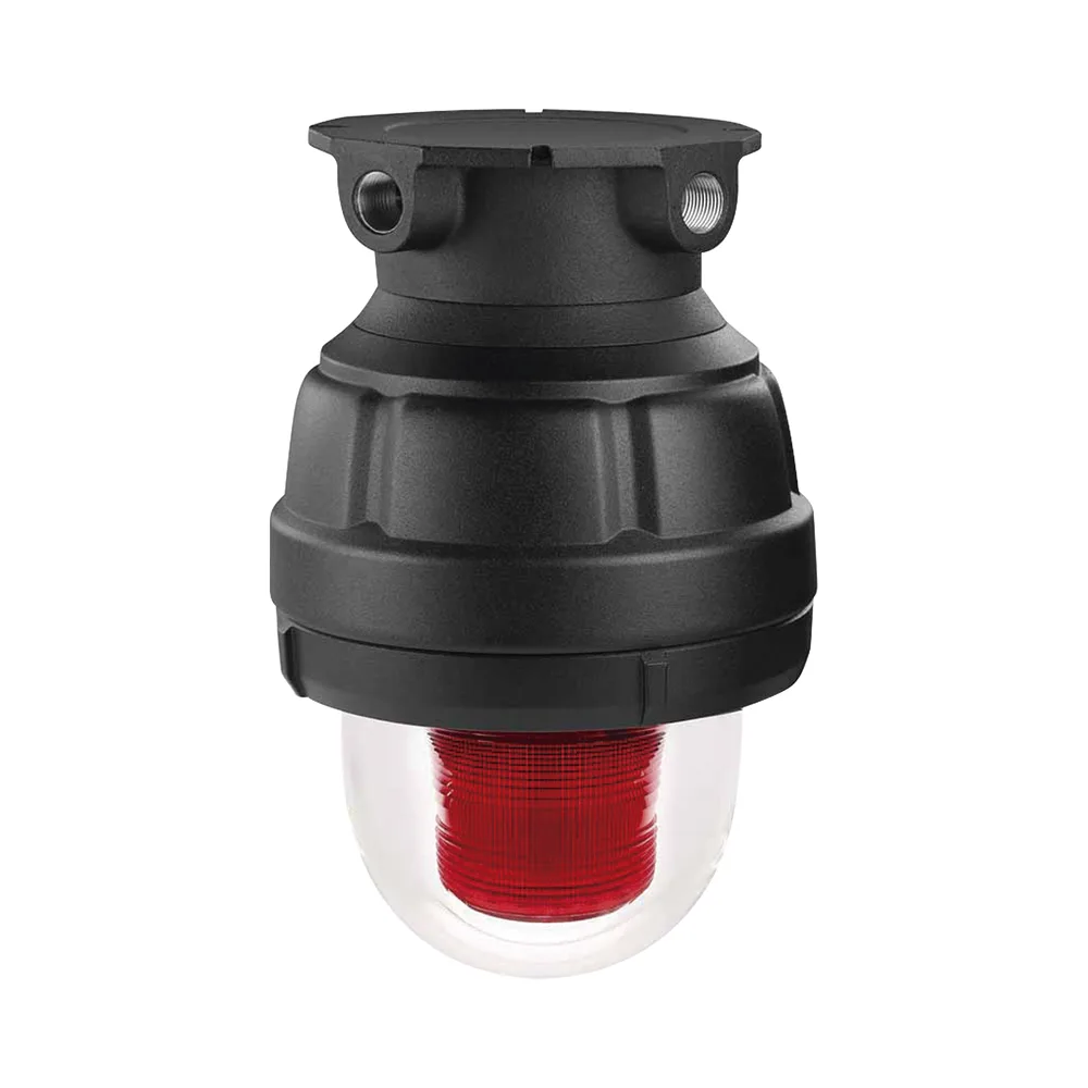 Luz Estroboscópica Antiexplosión / 75 Destellos por Minuto / 24 Vdc, 120 Vac 50/60 Hz, 240 Vac 50/60 Hz / Tipo 4X / IP66 / Clase I, Div. 1, Grupos C y D / Clase I, Div. 2, Grupos A, B, C y D / Clase II, Div. 1, Grupos E, F y G / Clase III /