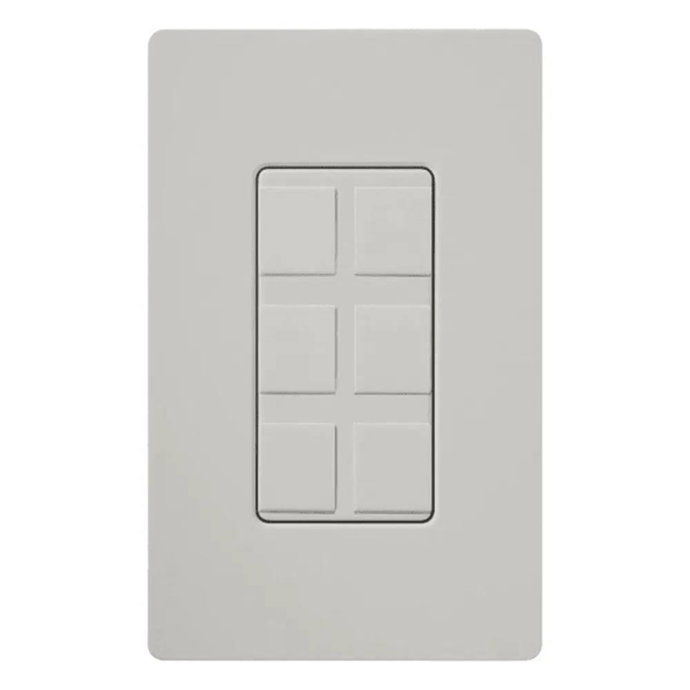 Marco de pared de 6 espacios para conectores modulares de red, telefonía, coaxial o fibra óptica