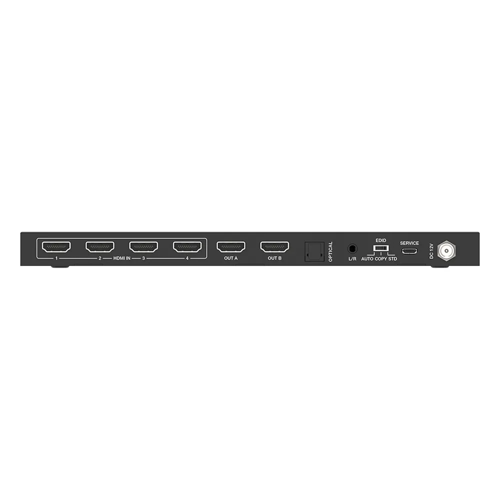 Matricial HDMI | 4x2 | 4K2K@60Hz | HDR | YCbCr 4:4:4 | EDID Auto | Extractor de Audio | Salida de audio análoga y digitalizados | HDCP 2.2 | 18 Gbps – vista 4