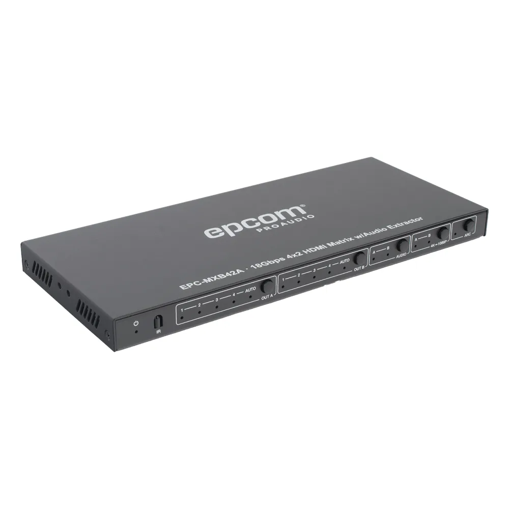 Matricial HDMI | 4x2 | 4K2K@60Hz | HDR | YCbCr 4:4:4 | EDID Auto | Extractor de Audio | Salida de audio análoga y digitalizados | HDCP 2.2 | 18 Gbps – vista 9