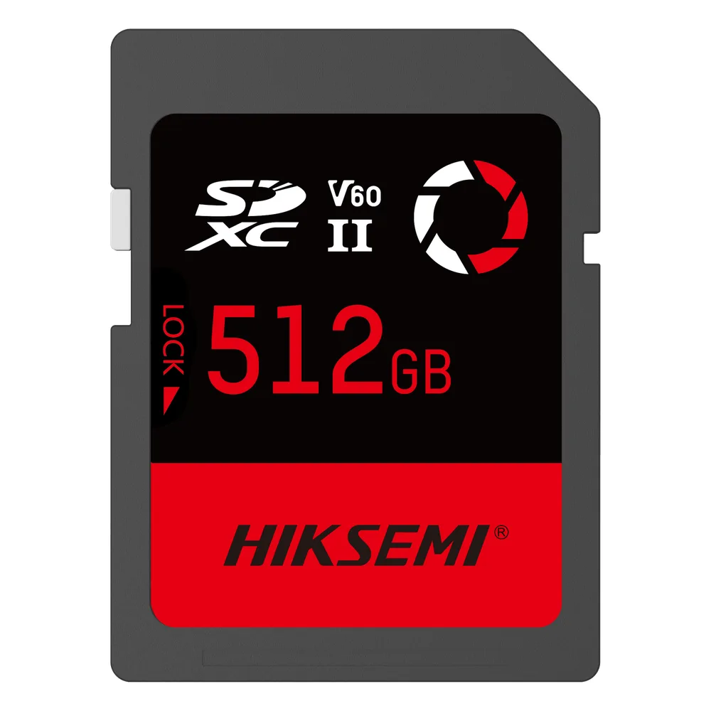 Memoria SD / 512 GB / 250 MB/s Lectura / 180 MB/s Escritura / V60 U3 / Para Fotografía Profesional 4K / HIKSEMI CAPTURE E60