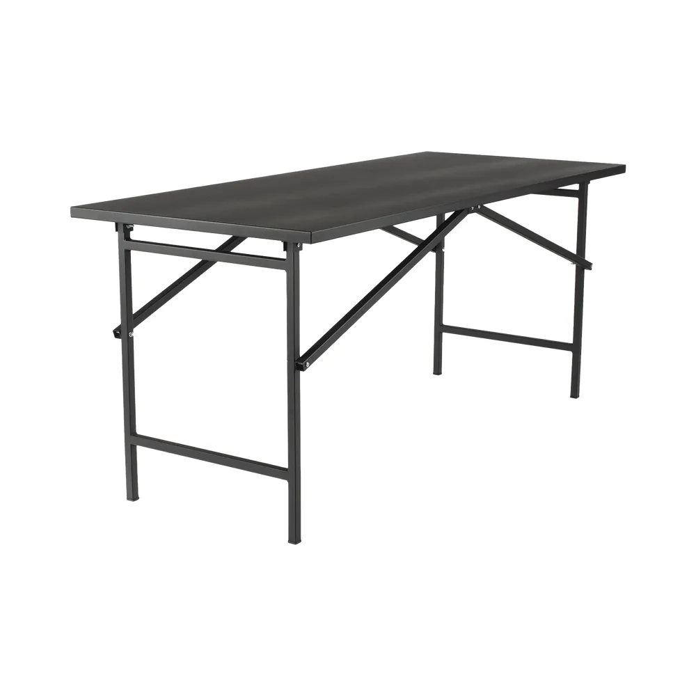 MESA D/TRABAJO 250KG PLEGABLE MET. 130X80X92CM COLOR NEGRO – vista 3