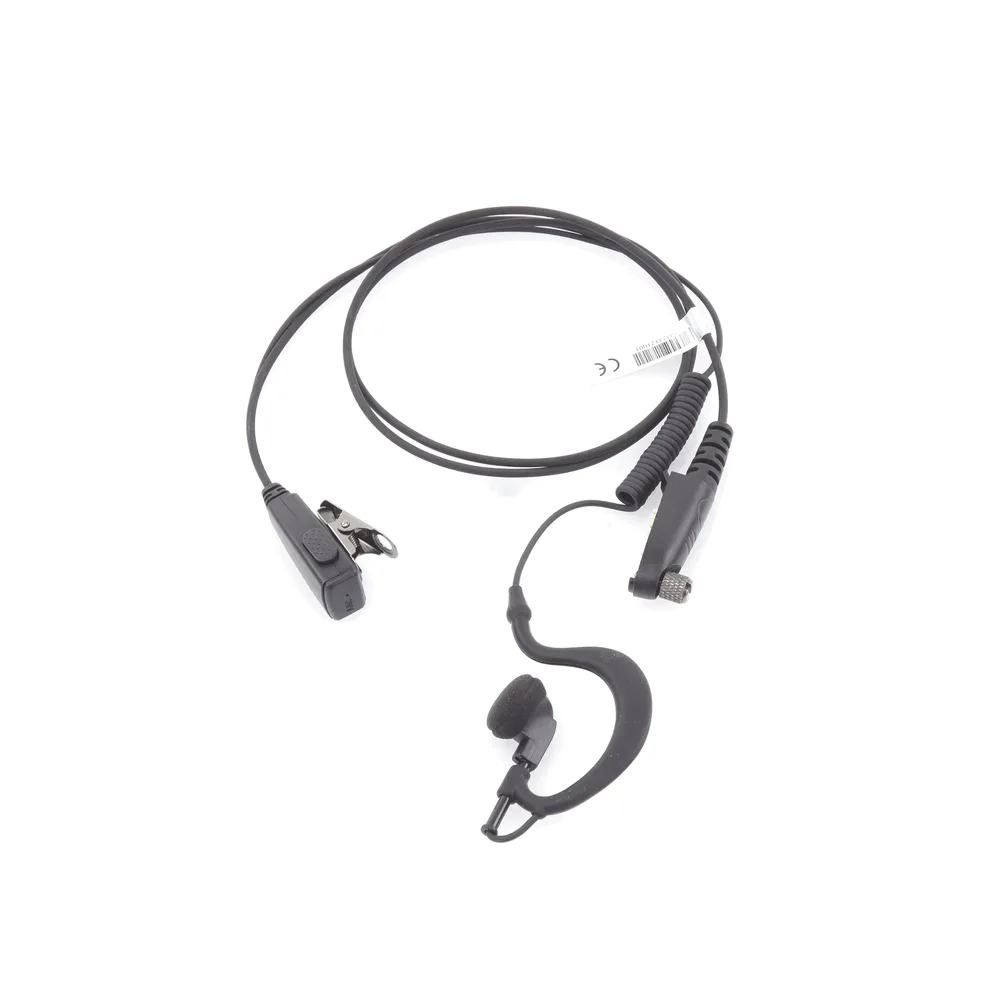 Micrófono-Audífono de Gancho Ergonómico / Cable con Resorte Reforzado con Kevlar / PTT de Solapa / Conector Multipin H02 para Hytera y Telox – vista 3