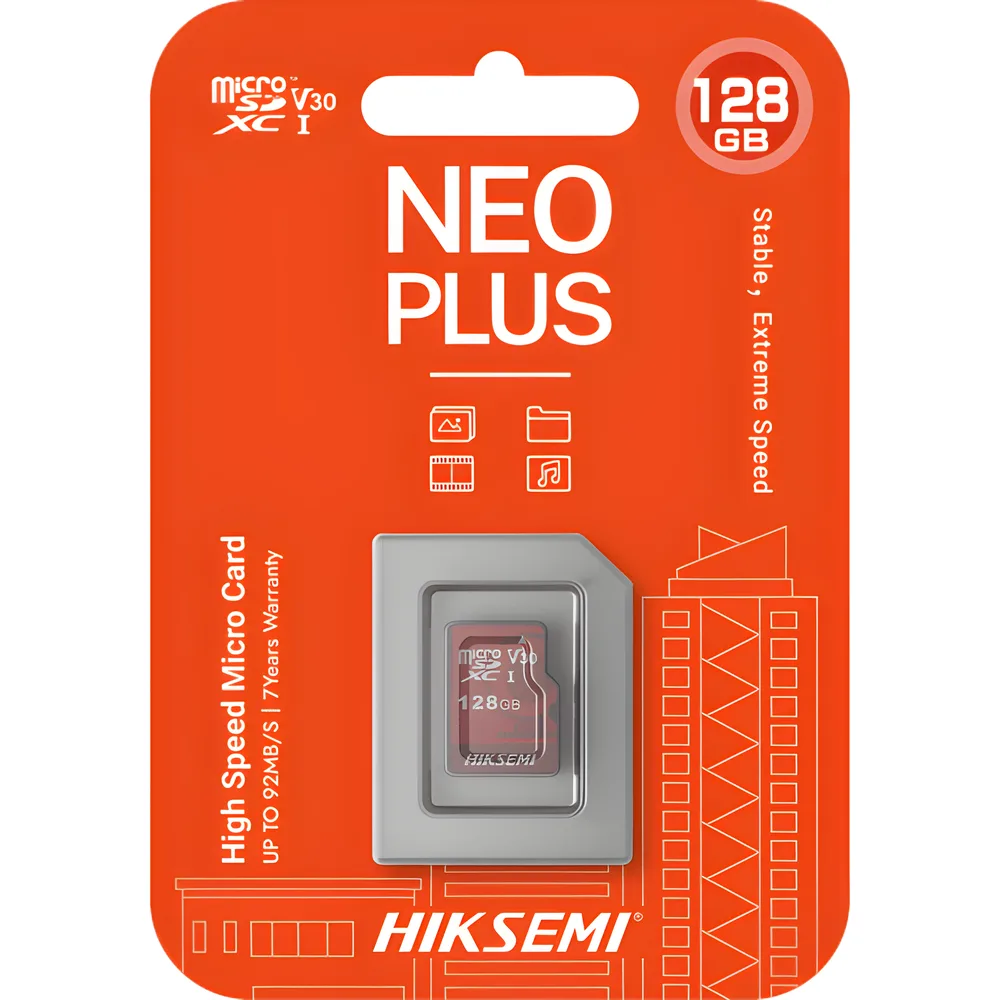 MicroSD HIKSEMI NEO Plus / 32 GB / 95 MB/s Lectura / 25 MB/s Escritura / Clase 10 U3 / TLC NAND / Especializada Para Videovigilancia 24/7 – vista 3