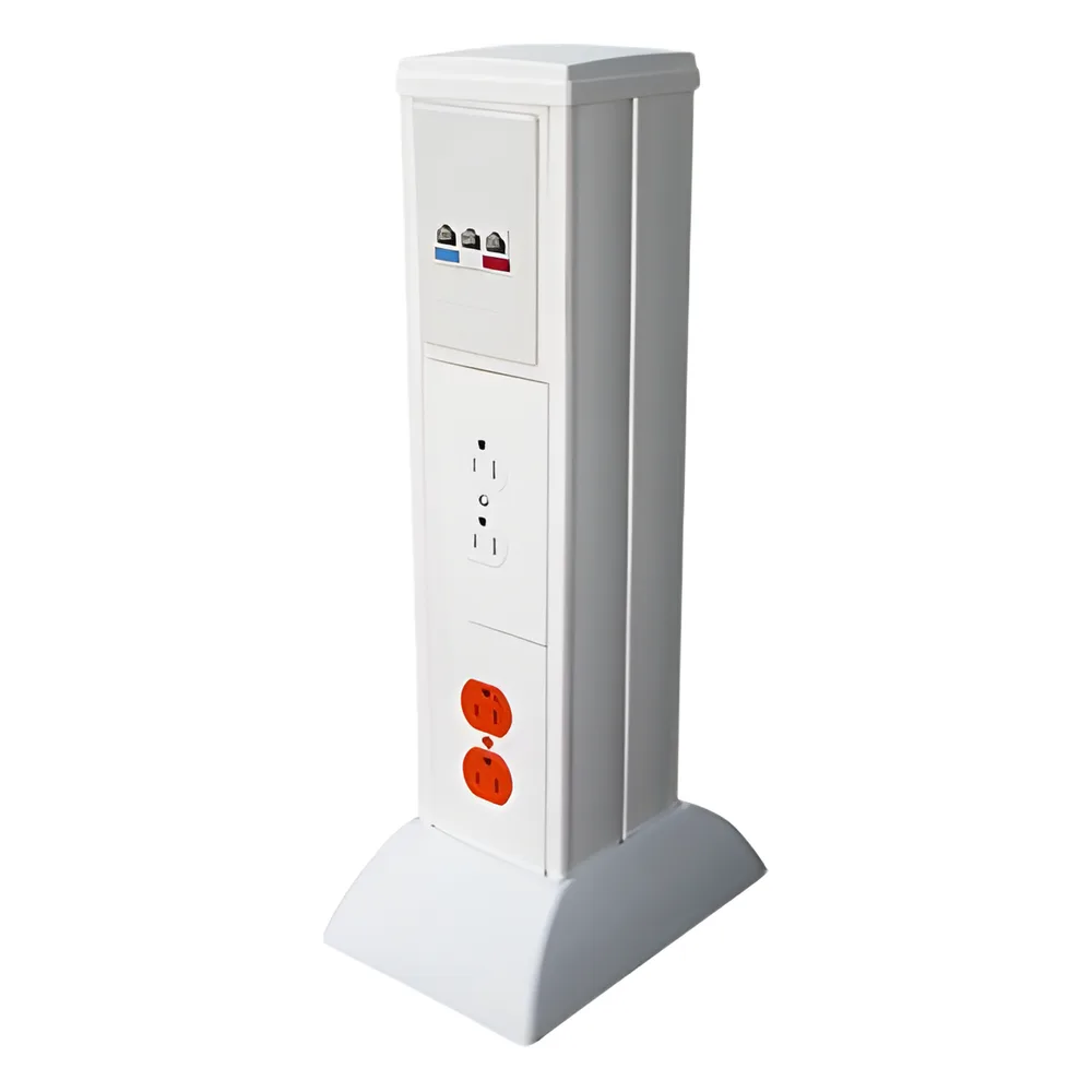 Mini Columna para Concentrar, Distribuir y Ordenar Cables de Energía Eléctrica o Puertos de Datos de Telecomunicaciones (10000-01000)