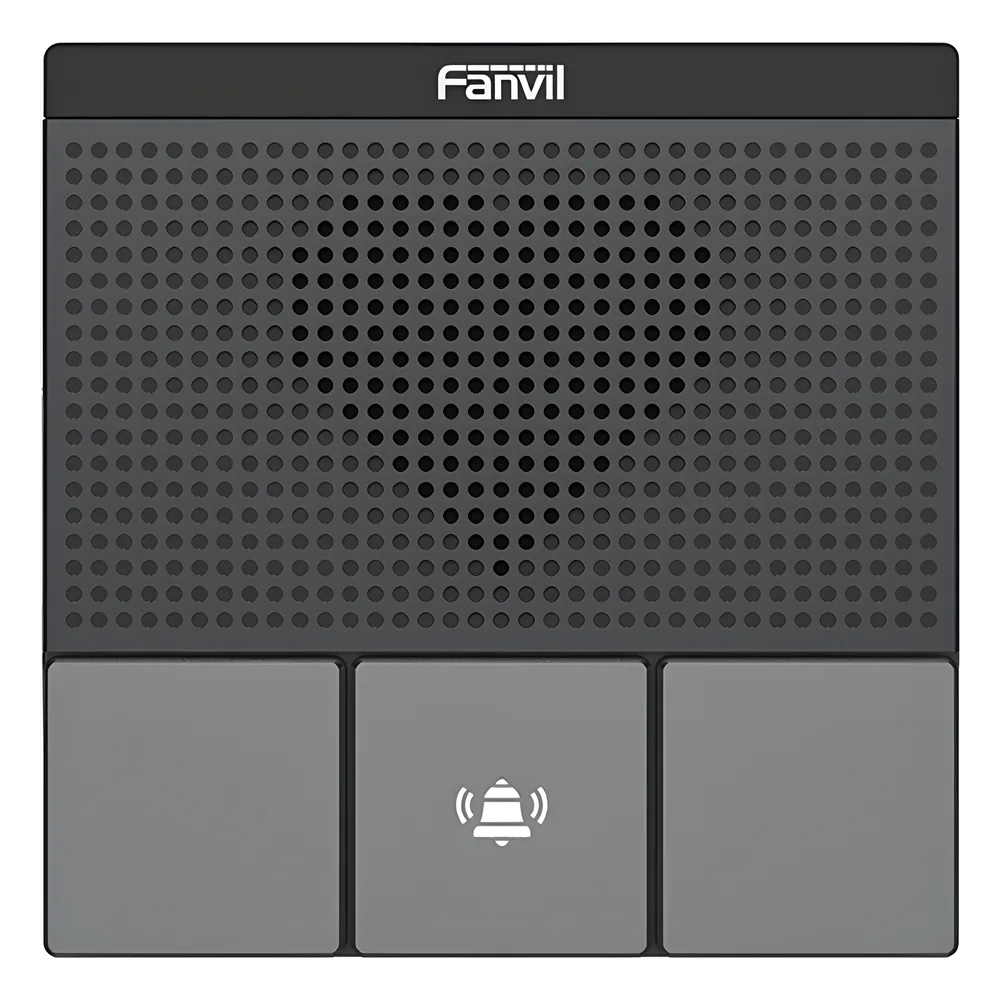 Mini Intercomunicador Wi-Fi para hotelería, hospitales, con diseño elegante, PoE, 3 botones, 1 relevador integrado de salida y entrada.