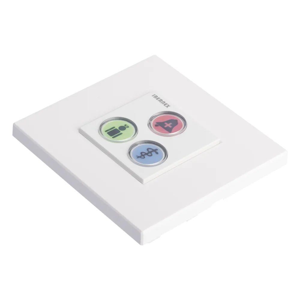 Modulo de 3 Botones iluminados para habitación de Hospital / Alarma / Cancelar y Código Azul / BUS RS485 / Compatible con NX0019/B, NX1021 Y NX0015 – vista 3